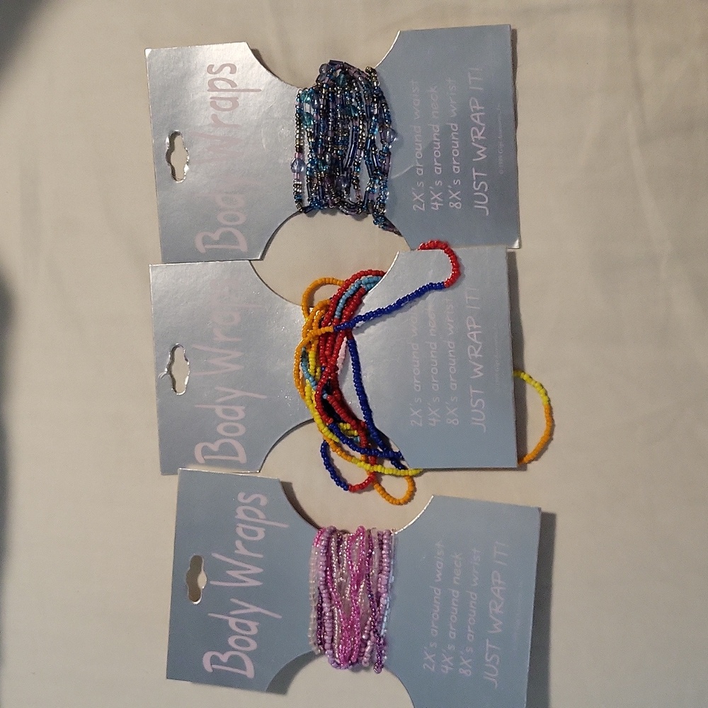 Womens beaded body wrap necklaces